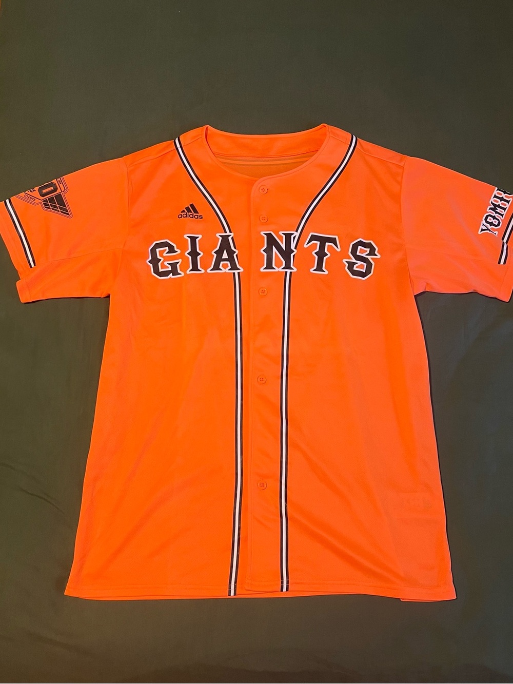 adidas Orange Tokyo Giants Baseball Jersey